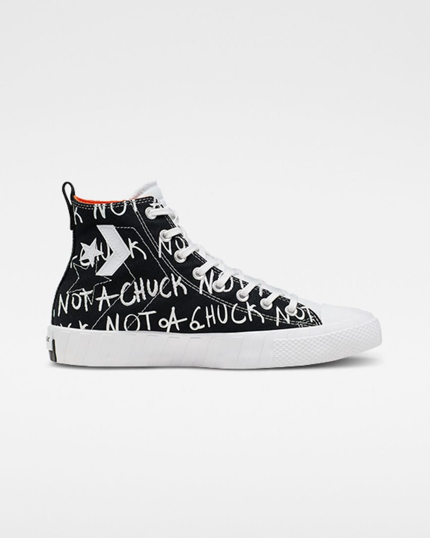 Men\'s Converse UNT1TL3D High Top Shoes Black / White | AU 0E39CE